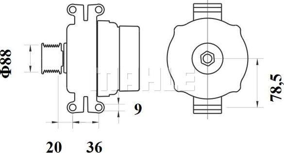 MAHLE MG 935 - Alternatore www.autoricambi360.it