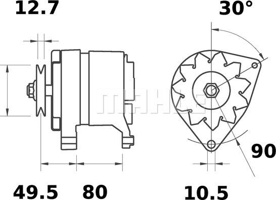 MAHLE MG 496 - Alternatore www.autoricambi360.it