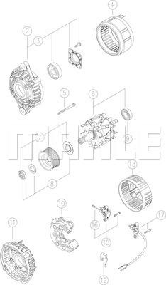 MAHLE MG 576 - Alternatore www.autoricambi360.it