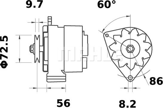 MAHLE MG 628 - Alternatore www.autoricambi360.it