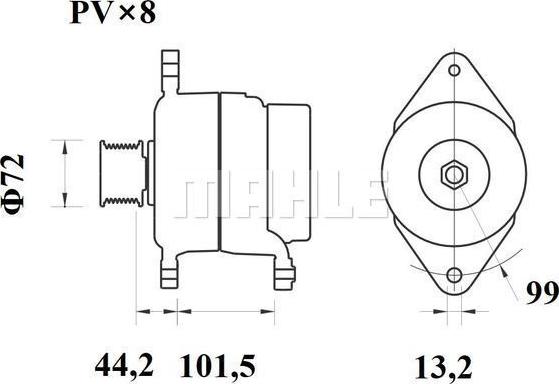 MAHLE MG 1019 - Alternatore www.autoricambi360.it