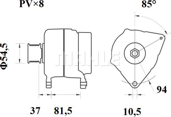 MAHLE MG 810 - Alternatore www.autoricambi360.it
