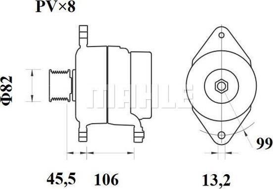 MAHLE MG 877 - Alternatore www.autoricambi360.it