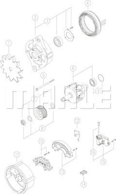 MAHLE MG 347 - Alternatore www.autoricambi360.it