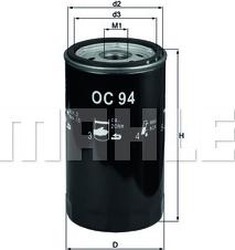 MAHLE OC 94 - Filtro olio www.autoricambi360.it