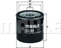 MAHLE OC 90 - Filtro olio www.autoricambi360.it
