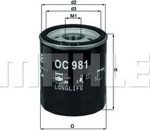 MAHLE OC 981 - Filtro olio www.autoricambi360.it