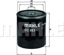 MAHLE OC 983 - Filtro olio www.autoricambi360.it