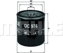 MAHLE OC 976 - Filtro olio www.autoricambi360.it