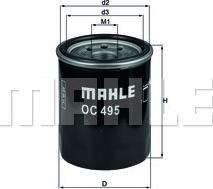 MAHLE OC 495 - Filtro olio www.autoricambi360.it