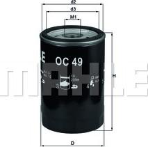 MAHLE OC 49 - Filtro olio www.autoricambi360.it
