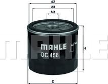 MAHLE OC 458 - Filtro olio www.autoricambi360.it