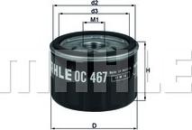 MAHLE OC 467 - Filtro olio www.autoricambi360.it