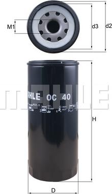 MAHLE OC 40 - Filtro olio www.autoricambi360.it