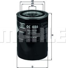 MAHLE OC 486 - Filtro olio www.autoricambi360.it