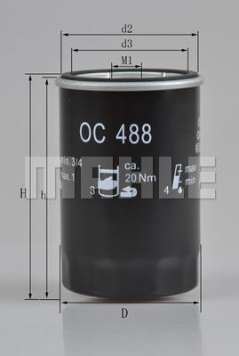 MAHLE OC 488 - Filtro olio www.autoricambi360.it