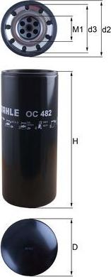 MAHLE OC 482 - Filtro olio www.autoricambi360.it
