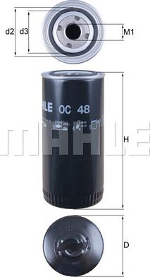 MAHLE OC 48 - Filtro olio www.autoricambi360.it