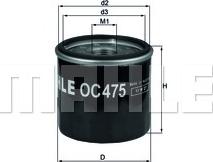 MAHLE OC 475 - Filtro olio www.autoricambi360.it