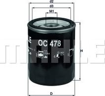 MAHLE OC 478 - Filtro olio www.autoricambi360.it