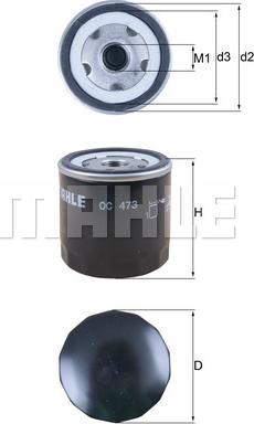 MAHLE OC 473 - Filtro olio www.autoricambi360.it