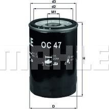 MAHLE OC 47 OF - Filtro olio www.autoricambi360.it