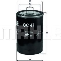MAHLE OC 47 - Filtro olio www.autoricambi360.it