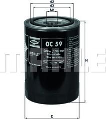 MAHLE OC 59 - Filtro olio www.autoricambi360.it