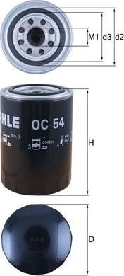 MAHLE OC 54 - Filtro olio www.autoricambi360.it