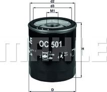 MAHLE OC 501 - Filtro olio www.autoricambi360.it