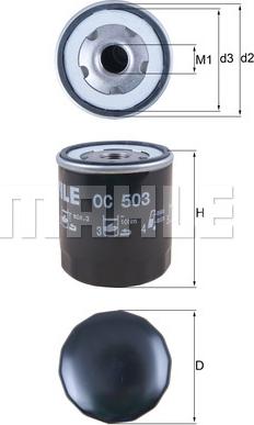 MAHLE OC 503 - Filtro olio www.autoricambi360.it