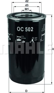 MAHLE OC 502 - Filtro olio www.autoricambi360.it