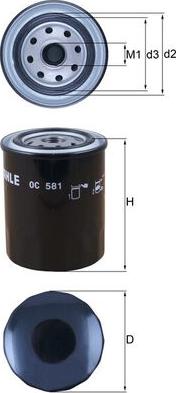 MAHLE OC 581 - Filtro olio www.autoricambi360.it