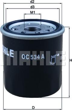 MAHLE OC 534 A - Filtro olio www.autoricambi360.it