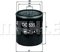 MAHLE OC 535 - Filtro olio www.autoricambi360.it