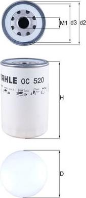 MAHLE OC 520 - Filtro olio www.autoricambi360.it