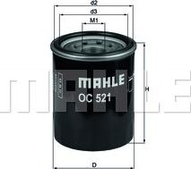 MAHLE OC 521 - Filtro olio www.autoricambi360.it