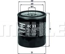 MAHLE OC 52 - Filtro olio www.autoricambi360.it