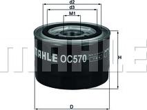 MAHLE OC 570 - Filtro olio www.autoricambi360.it