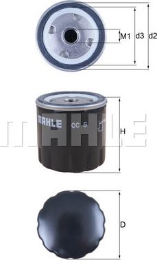 MAHLE OC 5 - Filtro olio www.autoricambi360.it