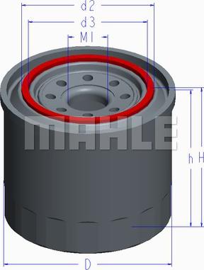 MAHLE OC 609 - Filtro olio www.autoricambi360.it