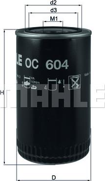MAHLE OC 604 - Filtro olio www.autoricambi360.it