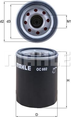 MAHLE OC 602 - Filtro olio www.autoricambi360.it