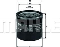 MAHLE OC 195 - Filtro olio www.autoricambi360.it
