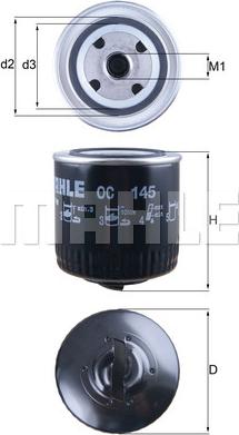MAHLE OC 145 - Filtro olio www.autoricambi360.it