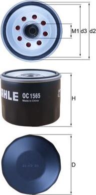 MAHLE OC 1565 - Filtro olio www.autoricambi360.it