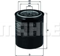 MAHLE OC 109/1 - Filtro olio www.autoricambi360.it