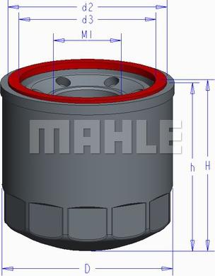 MAHLE OC 1050 - Filtro olio www.autoricambi360.it