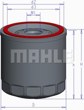 MAHLE OC 1196 - Filtro olio www.autoricambi360.it