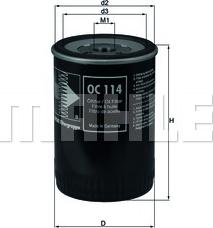 MAHLE OC 114 - Filtro olio www.autoricambi360.it